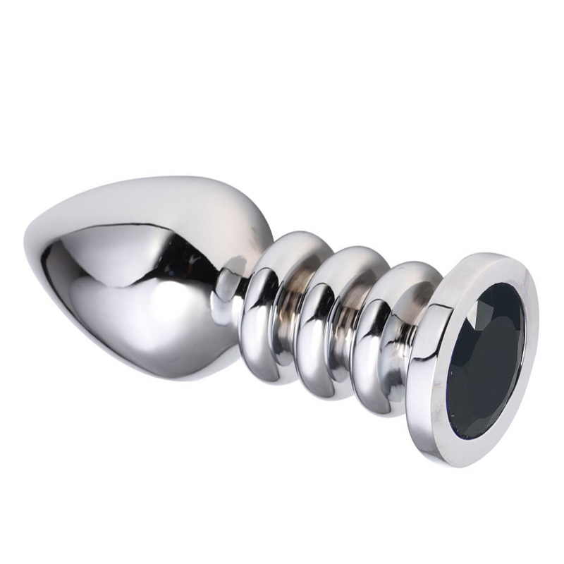 Пробка с черным кристаллом "Vandersex" металл, рельефная ножка, S 