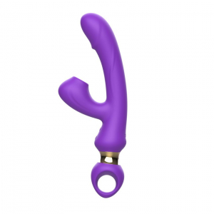Вибратор для точки G с вакуумным клиторальным стимулятором "I-Moon Destiny" фиолетовый
